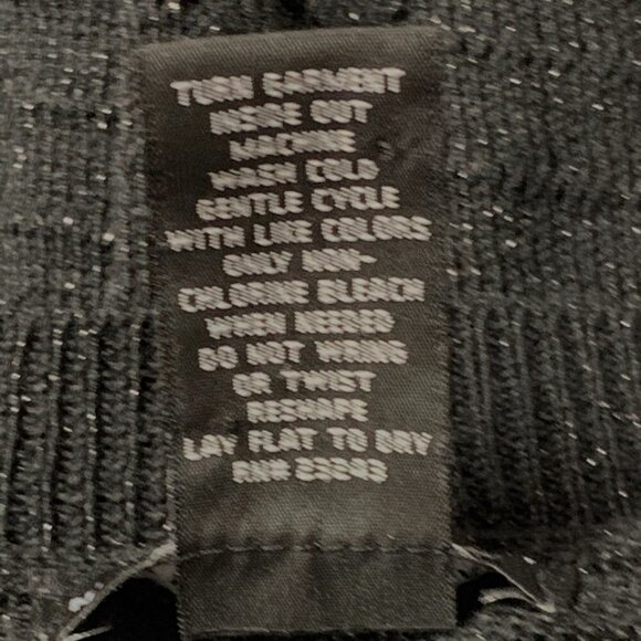 New York & Company M Tunic Sweater Black Silver Metallic Long Sleeve 208E - Picture 7 of 7